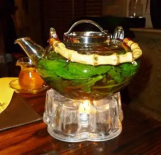 Glass tea kettle in Kashgar in 2010