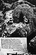 Gnomes in the rockery in 1898 with accompanying story written by Sir Charles Isham