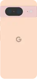 Diagram of a Pixel 8 smartphone in pink.
