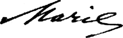 Maria Alexandrovna of Russia's signature