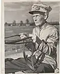 Neva "Grandma" Burright at Maywood Park, Illinois, 1946.