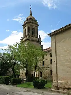An image depicting the tower of the Parish Church of San Juan Bautista