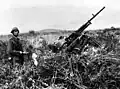Greek soldiers operate Hotchkiss