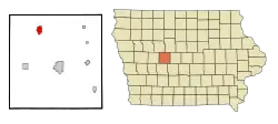 Location of Churdan, Iowa