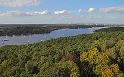 View of Grunewald and Havel from Grunewaldturm