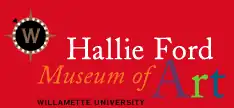Logo has the museum's name and a "W" in a circle above it, Willamette University's seal.