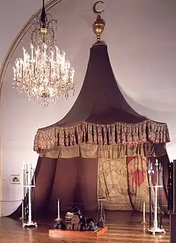 Turkish state tent captured in the battle, on display in the Museum of Military History, Vienna