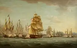 The Spartan and the French squadron.[8]