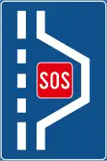 C70-1 Emergency lane with a emergency phone