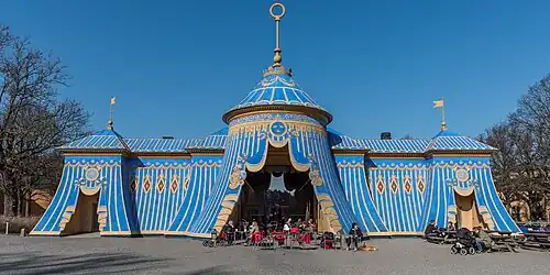 Islamic inspiration - Turkish Tent, Hagaparken, Stockholm, Sweden, by Louis Jean Desprez, 1787[208]