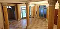 The great hall seen from the staircase.