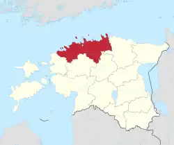 Location of Harju County