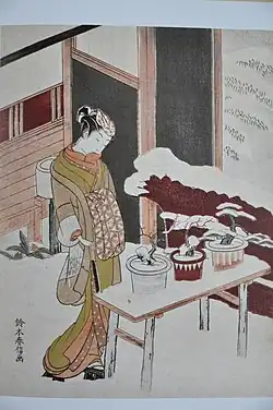 Potted trees in snow (Hachi no ki)