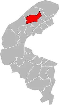 Location of the canton of Colombes-2 in the Hauts-de-Seine department.