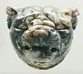 Head of a tiger, possibly a boss from the arms of a throne; Indian