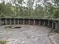 Remains of a 152.4&nbsp;mm Bofors gun mount