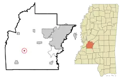 Location of Learned, Mississippi