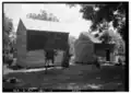 Two old buildings at Alpine Plantation, 1937