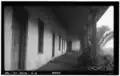 Corridor on north front, La Casa de López, 1936, Historic American Building Survey