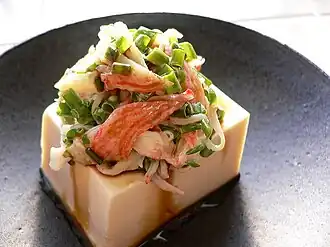 With crab kamaboko