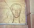 An example of the hollow-face illusion outside of a bank on the Paseo de Gracia in the Ensanche district of Barcelona