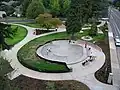 The skating area at Holly Farm Park