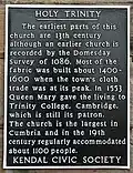Plaque with short history