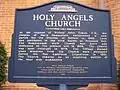Plaque outside the church