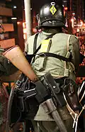 A Hong Kong PTU officer with a M201-Z