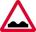 Uneven road surface ahead