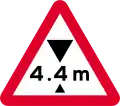 Restricted headroom ahead