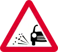 Loose chippings ahead
