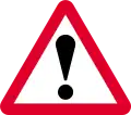Other danger ahead (used with plate to describe the hazard)