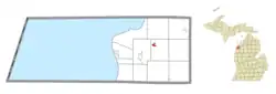 Location within Benzie County