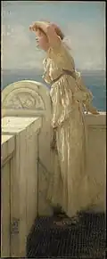 Hopeful, 1909, oil on panel, 13+3⁄8&nbsp;× 5+7⁄16&nbsp;inches, Clark Art Institute