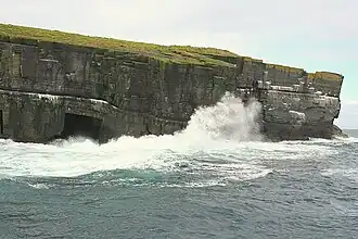 View of cliffs, in mid storm