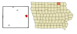 Location of Cresco, Iowa