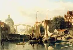 View of Amsterdam's inner harbor, c. 1880