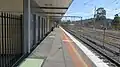 Southbound view from the station platform, November 2015