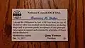 IOGT abstinence pledge card encouraging teetotalism with respect to alcohol and other drugs (2017)
