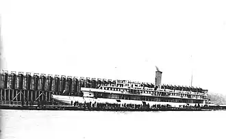 The Iron Range and Huron Bay Railroad ore dock in Skanee