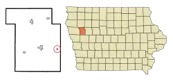 Location of Arthur, Iowa