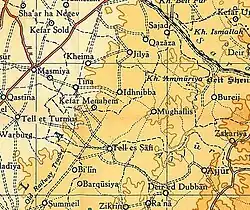 Kfar Menahem 1945 1:250,000