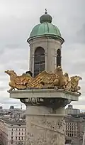 Top of one of the two towers