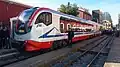 The DMU 001 "Vulcano" train at Catania Borgo, in December 2015.