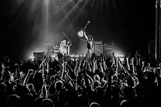 The band onstage