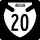 Navajo Route&nbsp;20 marker
