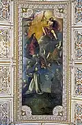The Virgin on earth sending the two founders Dominic and Francis, interior of Santi Giovanni e Paolo, Venice