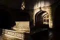 The Emperor's cenotaph is located in a solemn inner chamber.