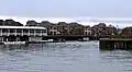 Liverpool Water Sports Centre, Queen's Dock with Mariner's Wharf housing in the background (1993–94)